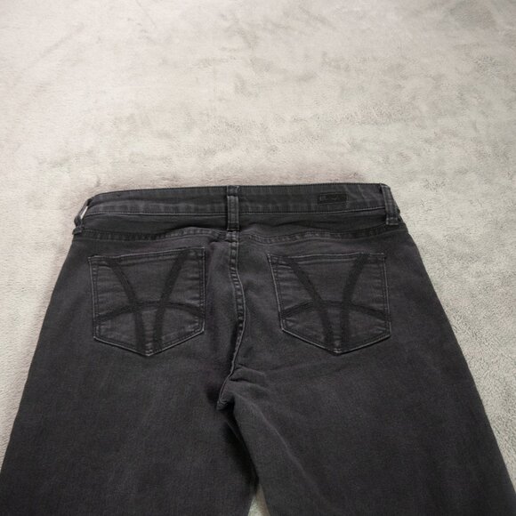 Kut from the Kloth Womens Baby Bootcut Jeans Size 8 Short Black Stretch Denim - Picture 6 of 13